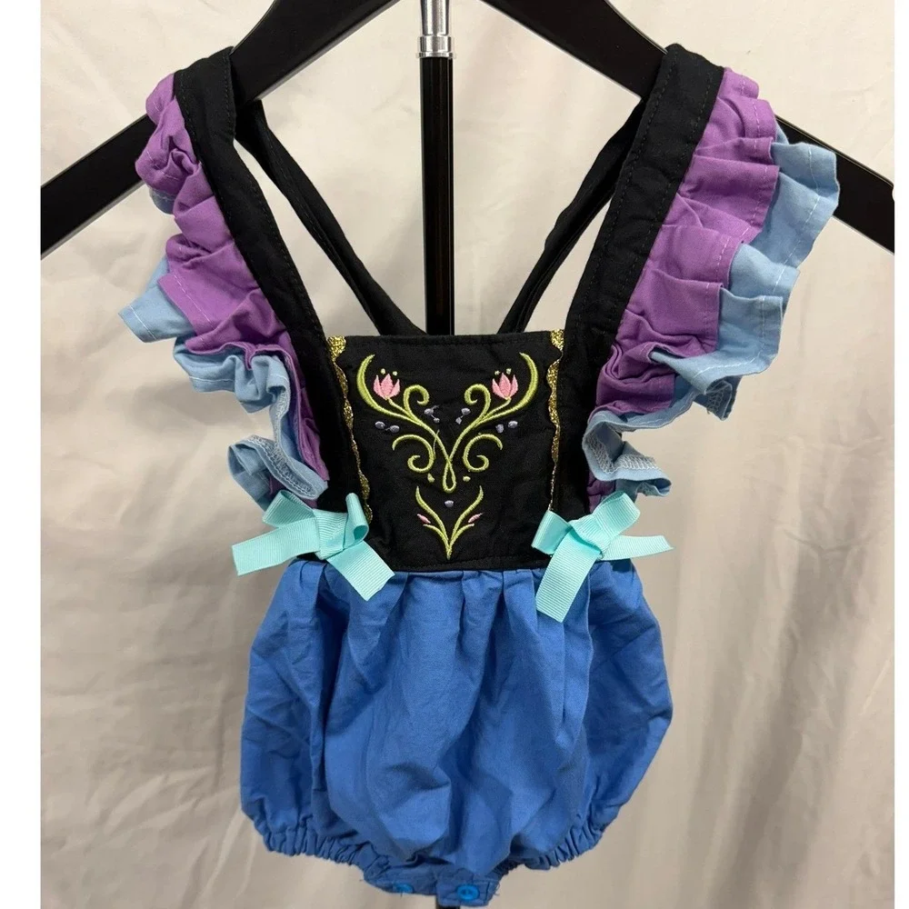 Blu Moon Handmade‎ Design Baby Girls 3-6M Little Sister Emmy Romper Costume